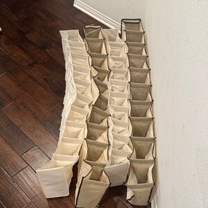 4 Hanging Shoe Organizers + FREE bonus organizer